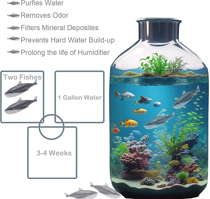 Humidifier Cleaner 6 Pack,Humidifiers Fish Tanks Cleaner,Warm&Cool Most Humidifiers and Fish Tank,Purifier Water (Grey) - Image 4