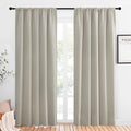 NICETOWN Blackout Curtains for Living Curtains, Room Darkening Window Curtain Panels, Easy-Care Solid Thermal Insulated Draperies/Drapes for Daughter Room (Natural, 2 Panels, 52 by 84) by NICETOWN