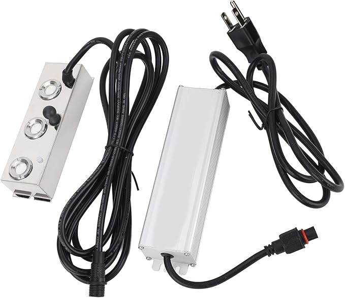Garosa Ultrasonic Mist Maker, 3 Head Stainless Steel Fogger IP67 Water Proof Power Supply for Indoor Outdoor Landscape Garden Humidifier (US Plug) by Garosa