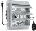 7 Inch Shutter Exhaust Fan with Speed Controller and Power Cord, Wall Mount Attic Fan for Greenhouses, Sheds, Garages, Chicken Coops, Barns Ventilation, 760 CFM by Hipoilk