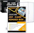 10-Pack 100-Count Deck-Case Card-Box - Hinged Trading Card Storage Box, Trading Deck Boxes, Clear Case Collection Storage Box for Gaming, Sports, Playing Cards by Unknown