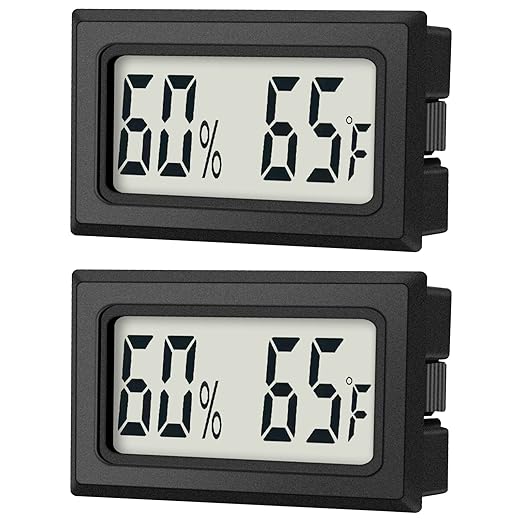 Mini Digital Thermometer 2-Pack Hygrometer Indoor Humidity Monitor Temperature Humidity Gauge Meter with Fahrenheit (℉) for Greenhouse, Garden, Cellar, Closet Etc by DWEPTU - Image 7