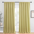 NICETOWN Blackout Curtains for Living Curtains, Paler Yellow, 2 Panels, 52 by 95, Room Darkening Window Curtain Panels, Easy-Care Solid Thermal Insulated Draperies/Drapes for Daughter Room by NICETOWN