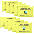 10 Packs 200g Rechargeable Silica Gel Desiccant Moisture Absorbing Bag for Storage Bin Indicating Silica Gel Desiccant Packet Reusable Dehumidifier Bag for Home Closet Car(6 x 3.5 Inches) by Threlaco