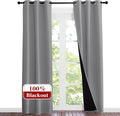 NICETOWN Full Shade Curtain Panels, Pair of Energy Smart & Noise Blocking Out Blackout Drapes for Dining Room Window, Thermal Insulated Guest Room Lined Window Dressing(Silver Grey, 37 x 84 inch) by NICETOWN