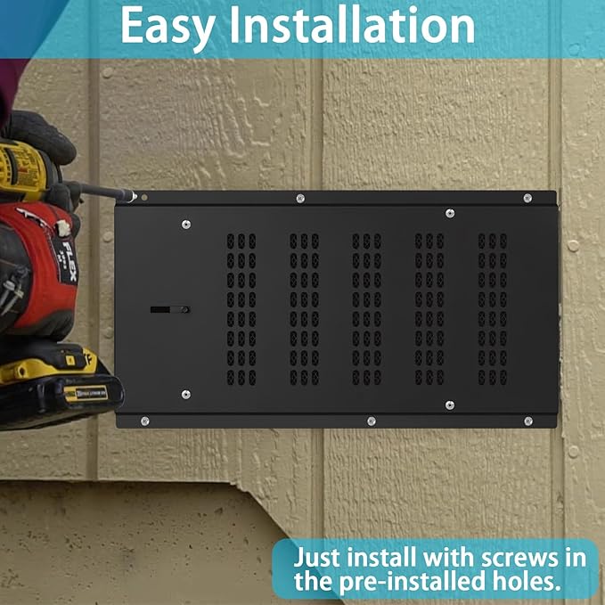 Crawl Space Vent Cover,Foundation Vent Cover with Damper and Screen for Foundation Garage Attic Home Improvement,16”x8.7”Outdoor Foundation Air Wall Vent Reduce Moisture,Fit 16"x8"Rough Opening,Black - Image 6