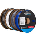 INLAND Micro Center PLA+ 3D Printing Filament 1.75mm - PLA Pro Dimensional Accuracy +/- 0.03 mm - 1kg Cardboard Spool (2.2 lbs) (4 Pack Black, White, Gray, Blue, 1.75mm) by INLAND