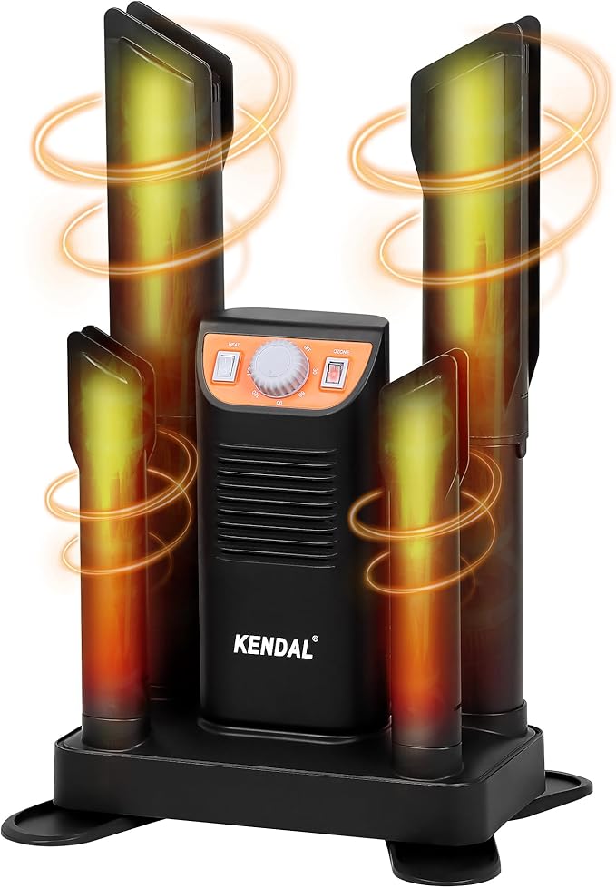 Boot Dryer for Work Boots, Shoe Dryer and Ozone Deodorizer, Portable Ski Boot Dryer with Adjustable Tubes & Timer, Ultra Silent, Quick Drying for Ski Boots, Sneakers, Gloves, Hats, Helmets by Kendal