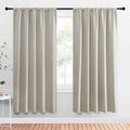 NICETOWN Blackout Curtains for Living Curtains, Room Darkening Window Curtain Panels, Easy-Care Solid Thermal Insulated Draperies/Drapes for Daughter Room (Natural, 2 Panels, 52 by 72) by NICETOWN