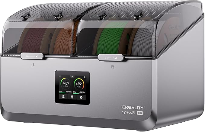 Official Creality Space Pi X4 Filament Dryer Box, Dry 4 Spools Dual Chambers 200W PTC Heats Up to 85°c Smarter Drying Elevated Large Size for 1kg/2kg spools 1.75/2.85mm Filament Dry Box by Cregrant3D