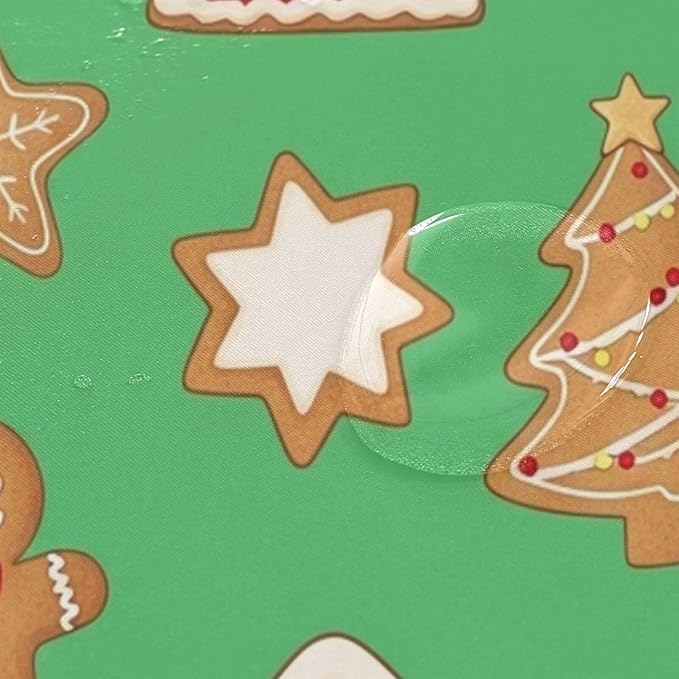 Christmas Gingerbread Brown Shower Curtain Liner 72×72 inch for Bathroom Curtain Anti Mold Shower Curtain with Hooks Bathroom Accessories - Image 4