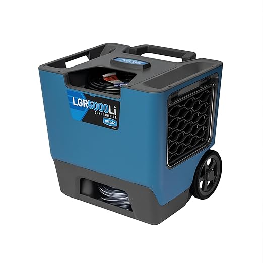 Dri-Eaz LGR 5000Li Commercial Dehumidifier with Pump, 164 Pints, Rugged Portable Industrial Dehumidifier for Up to 8000 Cu Ft by Dri-Eaz