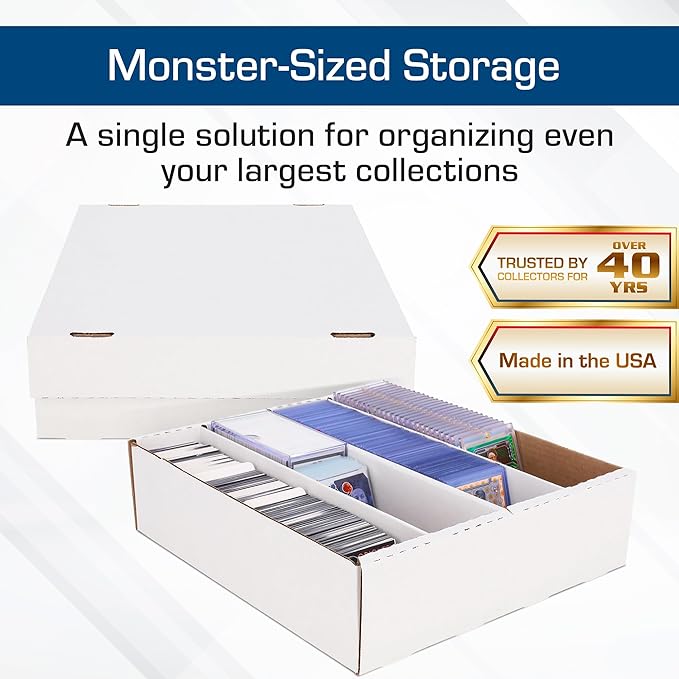 BCW Monster Box - 2ct Trading Card Storage Box | Holds 3200 Cards | Sports & TCG Card Organizer - Image 2