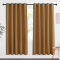 NICETOWN Gold Brown Blackout Curtains for Bedroom 72 Inches Long, Thermal Insulated Room Darkening Grommet Window Curtains for Living Room Nursery, 66 inch x 72 inche, 1 Panel by NICETOWN