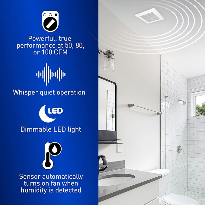 Panasonic FV-0510VSCL1 WhisperValue Multi-Flow Bathroom Fan, White - Image 4