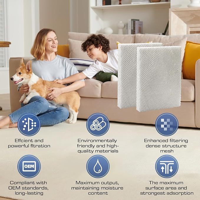 4 Pack 35 Water Panel Humidifier Filter Replacement 10" x 13" - Compatible with April.aire Humidifier 300 350 360 560 560A 568 600 600A 700 700A 700M 760 760A 768 April.aire Whole House Humidifier - Image 8