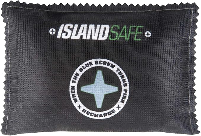 Rechargeable Safe Dehumidifier Bag 100g, Microwave Fast Reactivated Desiccant, Moisture Absorbing Packet for Safes, Cabinets, Home Closets, Car, Black (1, 5x3.5inch) by ISLANDSAFE