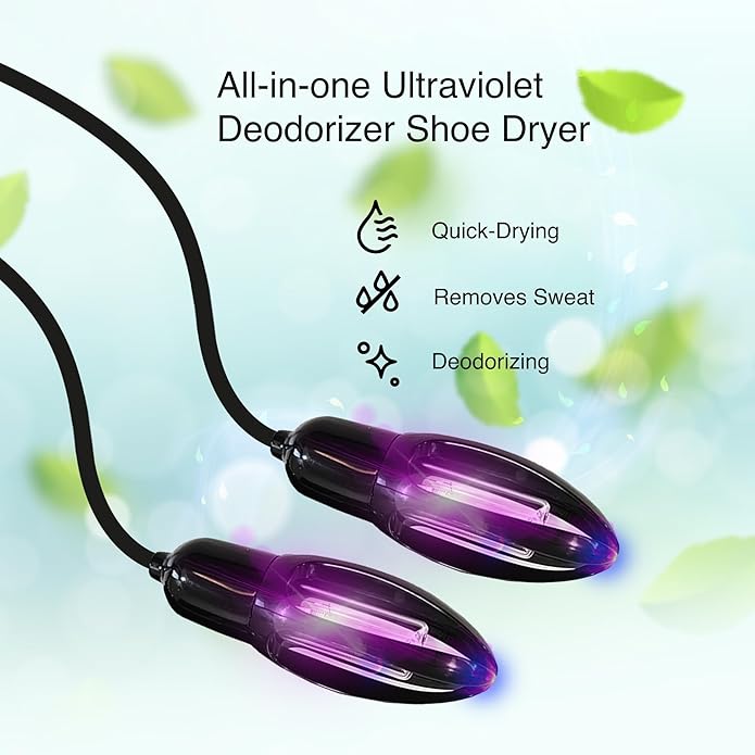 UV Shoe Sanitizer Dryer - Ultraviolet Light Shoe Deodorizer & Dryer - 10W Electric Cleaner to Eliminate Odor for Sneaker - Image 3