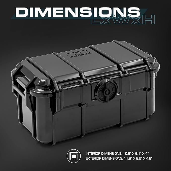 Seahorse 58 Portable Waterproof Dry Box Protective Case - Travel Safe/Mil Spec / IP67 Waterproof/USA Made - for Cameras, Ammunition, Rifle Ammo, Pistols, Smell Proof Box, Kids Toys (Red) (SE58-RD) - Image 8