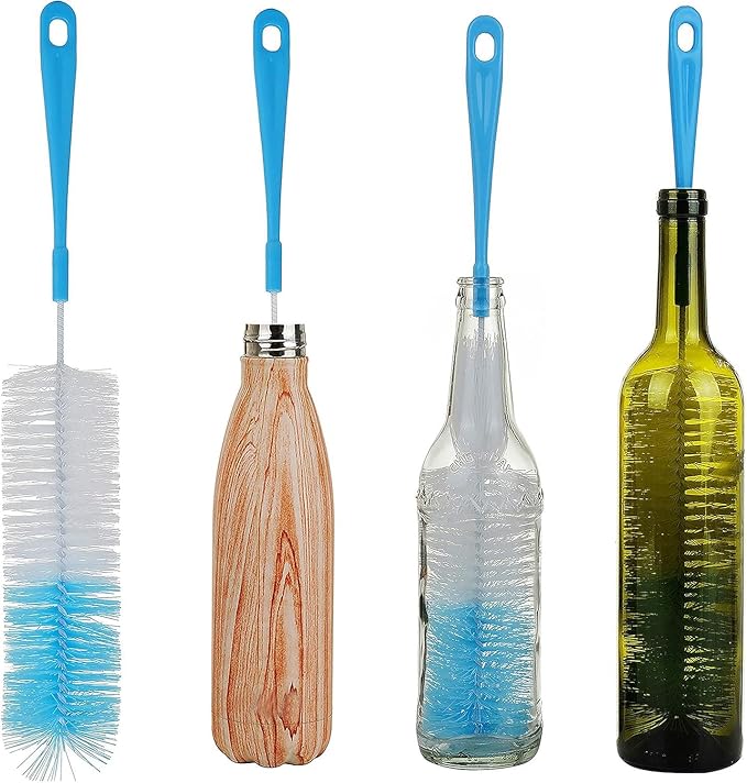 ALINK 17 inch Extra Long Bottle Cleaning Brush Cleaner for Washing Narrow Neck Beer/Wine/Thermos, Brewing Bottles, Hummingbird Feeder by ALINK