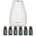 InnoGear Essential Oil Diffuser with Oils, 100ml Aromatherapy Diffuser with 6 Essential Oils Set, Aroma Cool Mist Humidifier Gift Set, Grey Wood Grain by InnoGear