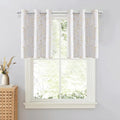 BUHUA Blackout Small Window Curtains for Kitchen and Bedroom Gold Foil Print Flower Grommet Short Thermal Insulated Room Darkening Curtains, Greyish White, 34Wx24L, 2 Panels by BUHUA