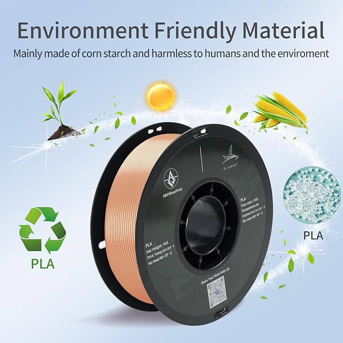 PLA 3D Printer Filament Bundle, Dimensional Accuracy +/- 0.02 mm, 16 x 1 kg Spool(35.2lbs), 1.75 mm，Black White Grey Red Green Blue Yellow Purple Silver Transparent Pink Orange Wood Brown - Image 7
