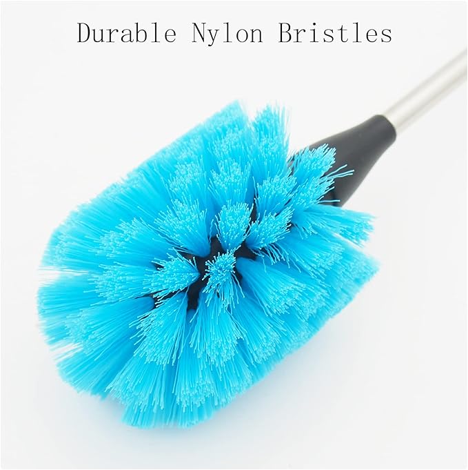 Long Bottle Brush, 15.35 in Bendable Cleaner Brushes for Cleaning Neck Beer Bottles, Wine, Baby Bottles, Water Bottles, Tumblers, Flask, Bird Feeder, Vase, Pipes and Brewing Supplies Blue/1Pack - Image 2