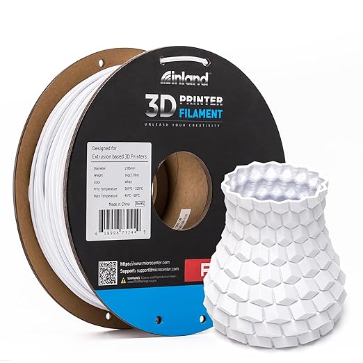 INLAND Micro Center PLA+ 3D Printing Filament 1.75mm - PLA Pro Dimensional Accuracy +/- 0.03 mm - 1kg Cardboard Spool (2.2 lbs) (2 Pack Black & White, 2.85mm) - Image 5