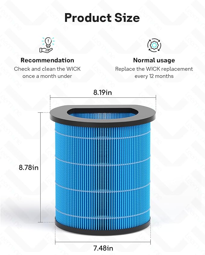 Leemone AP-H400 Replacement Filter Compatible with Homedics 2-in-1 Cool Mist Humidifier & Air Purifier, Wick Filter, Deliver Pure Water Humidification, Absorb Water Minerals,1 Pack - Image 6