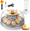 Egg Incubator for Hatching Chicks, Automatic Egg Turner Holds 12 Eggs, Smart Incubator 360° Clear Window with Temperature Display Egg Candler for Small Poultry Chickens Ducks Quails Eggs by SENXINGYAN