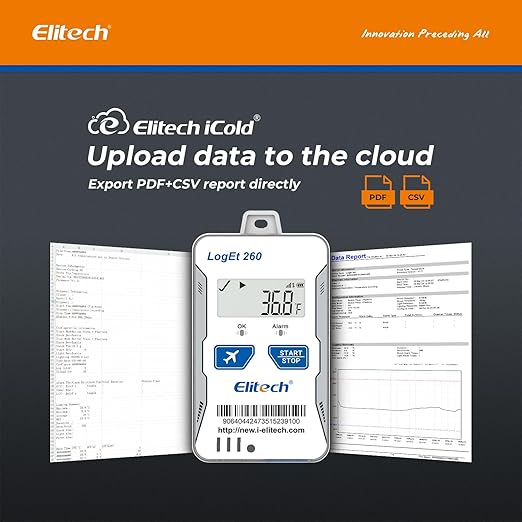 Elitech 4G Reusable Real-time Temperature Humidity Data Logger Light/Shock/Location, Built-in SIM Card,Shadow Data,Airplane mode,Cloud Storage,SMS/Email/APP/Web Alarm,100000 Points,Loget 260-THE-5Pack - Image 5