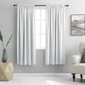 DONREN Greyish White Room Darkening Window Curtain Panels - Off White Thermal Insulated Rod Pocket Curtains for Bathroom (42 Width x 63 Length,2 Panels) by DONREN