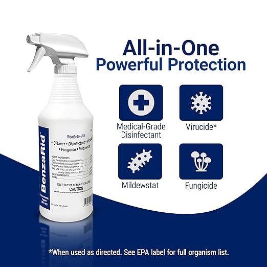 Hospital Disinfectant Sanitizer & Virucide | Kills 99.99% of COVID-19, Avian Flu H1N1,H1N2, H5N1, SARS, Bloodborne Pathogens, Staph, Bacteria & Mold | EPA Reg. | Child & Pet Safe 1 Gal - Image 3