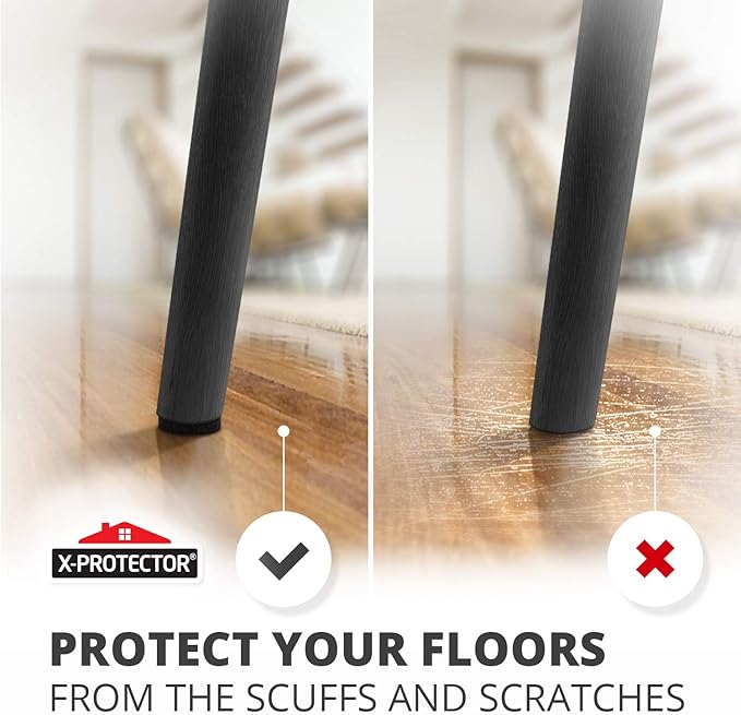 Felt Furniture Pads X-PROTECTOR 8 PCS - Premium 6” x 4 3/8” Heavy Duty Black Felt Sheets! Cut Large Furniture Pads to The Size You Need - The Best Felt Floor Protectors for Any Hard Floor! - Image 3