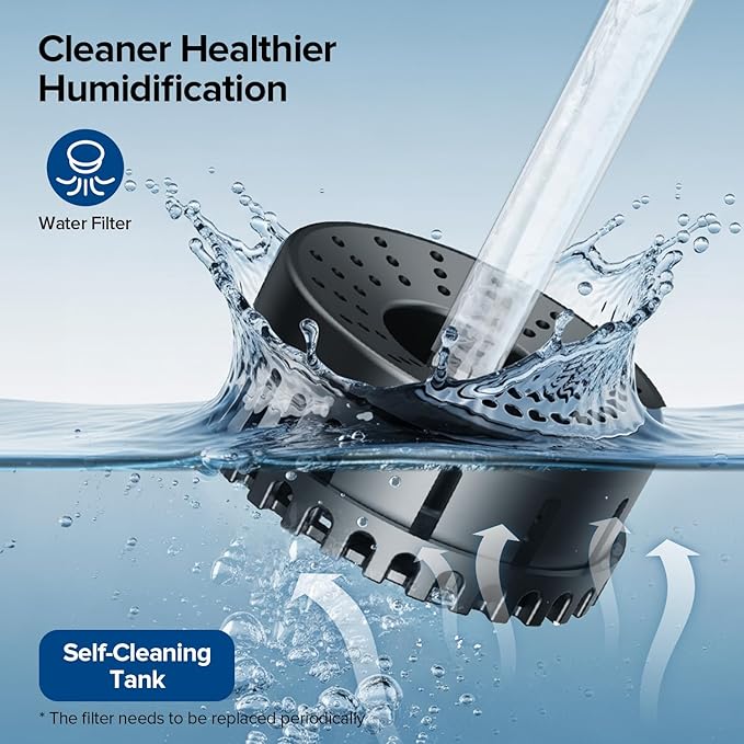 Humidifiers for Bedroom Large Room with Smart App & Remote Control, 7L/1.85Gal Room Humidifier, 4 Mist Levels Large Humidifier for Home Charcoal - Image 9