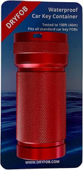DRYFOB Waterproof PLB or Car Key Container, Case, Holder for Scuba Diving and Watersports, Rugged Aluminum, Rated to 1,200ft (365m) by DRYFOB