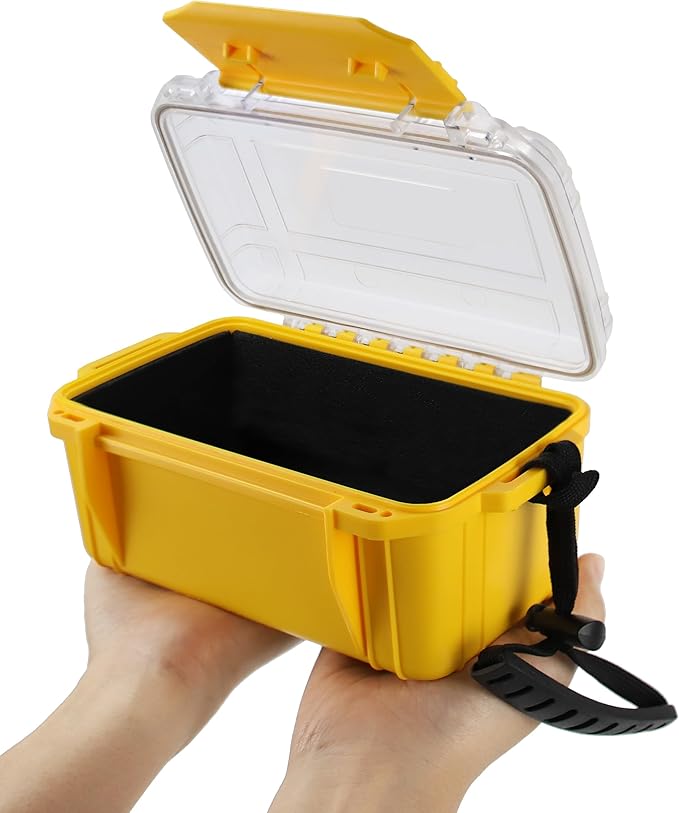 Small Waterproof Box Dry Box Waterproof Storge Container Small Watertight Dry Boxes for Kayaking Boat, 6.5" L x 4.3" W x 3.4" H by Wxvhji