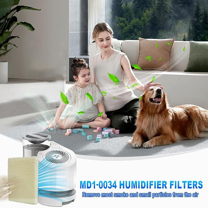 LIYYOO MD1-0034 Humidifier Filters, Replacement Humidifier Wick Compatible with Vornado EVAP2, EVAP40, EV100, EV200, EVDC300, EVDC500, EVDC505 Evaporative Humidifiers (4-Pack) - Image 7