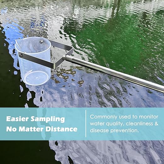 Retractable Water Sampler Set - Stainless Steel Rods & Pendulum Sampler Ladle 500 1000 ML, Industrial Water Quality Test Sampling Collector, for Environmental Monitoring(PVC 500ml,L 0.86m-2m/2.8ft-6.5 - Image 2