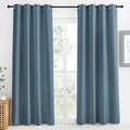 NICETOWN Blackout Curtain 86 inch Long, Smoky Blue, W55 x L86, 1 Panel, Thermal Insulated Window Treatment with Grommet Room Darkening Thermal Insulated Panel for Bedroom/Living Room by NICETOWN