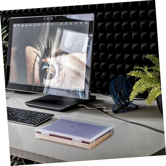 jojofuny Document Organizer Box Transparent Storage Case for Photos Certificates Documents Lightweight Portable File Holder for Desk Travel Keeps Files Dry Tidy - Image 5