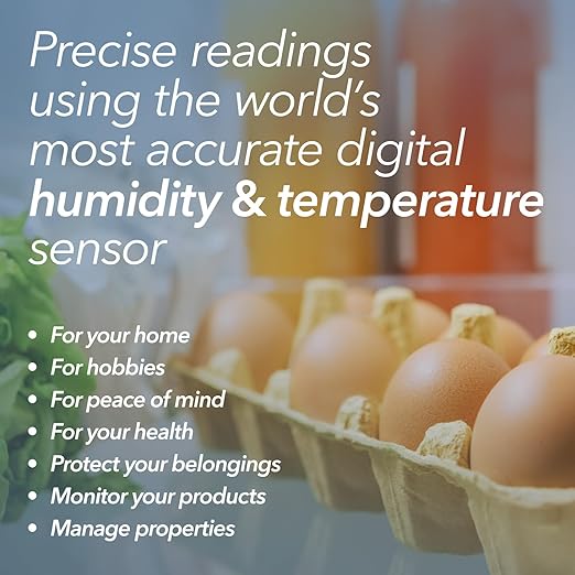 SensorPush HTP.xw Smart Temperature Sensor & Humidity Sensor - Thermometer, Barometer, & Hygrometer w/App Monitoring - Premium Heat Index, Barometric Pressure Gauge, Temperature and Humidity Monitor - Image 3