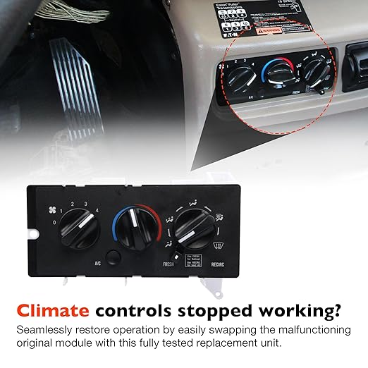 7787-880011 Front Climate Control Module A/C Heater Air Conditioning Panel, Compatible with 2001-2005 Mack Ch613 cv713 -Replace OE#: 11-1225, 1000149542, 3899002, 850-7450 - Image 4