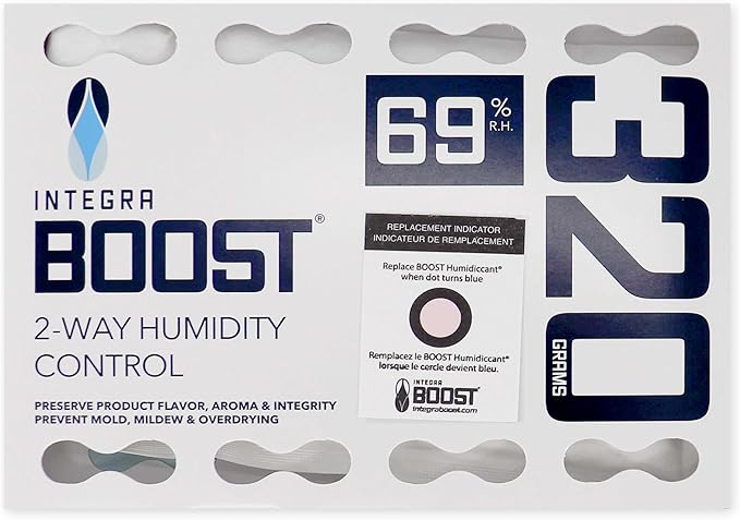 Integra Boost 69% RH, 2 Way Humidity Control Packs – 320g Size for Storing 80oz – Pack of 1 | Moisture Absorbers for Large Containers – Humidifier Packets for Pantry Goods, Herbs, Spices by IntegraSpecialtyProducts