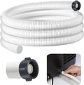 Dehumidifier Drain Hose 3/4 Inches FHT Connection with Rust-Resistant PE Connectors Cuttable Drainage Pipe Replacement Hose for Most Brand of Dehumidifiers, 10 Feet White by Unknown