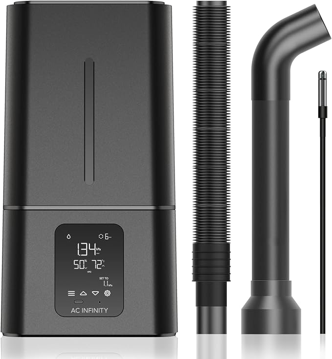 AC Infinity CLOUDFORGE T7, Plant Humidifier 15L with VPD Humidity Controls, 10-Level Precision Vaporizer, Extendable Hose, Targeting Pipe, and No-Leak Seal for Grow Tents by ACInfinity