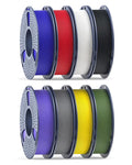 250g Matte PLA Filament 1.75mm Bundle,SUNLU 3D Printer Filament Bundle Multicolor, Neatly Wound PLA Filament, 250g Spool,8 Rolls, Black+White+Grey+KleinBlue+OliveGreen+Red+Oak+LavenderPurple by YOOPAI