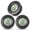 Atogou 3-Pack Mini Hygrometer & Thermometer, Indoor Outdoor Digital Humidity Meter Gauge Temperature, ℉/℃, for Home, Office, Reptile, Car, Greenhouse, Lab, Terrarium, Cellar.. A01 Black by ATOGOU