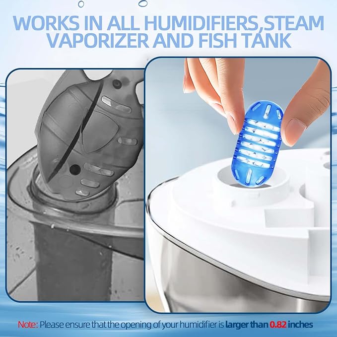 15 Pack Universal Humidifier Cleaner, Demineralization Cartridge for Humidifier Compatible with All Humidifiers and Fish Tanks Cleaning Ball, Water Softener Cleaner, Reduce Scale and White Dust, Blue - Image 5